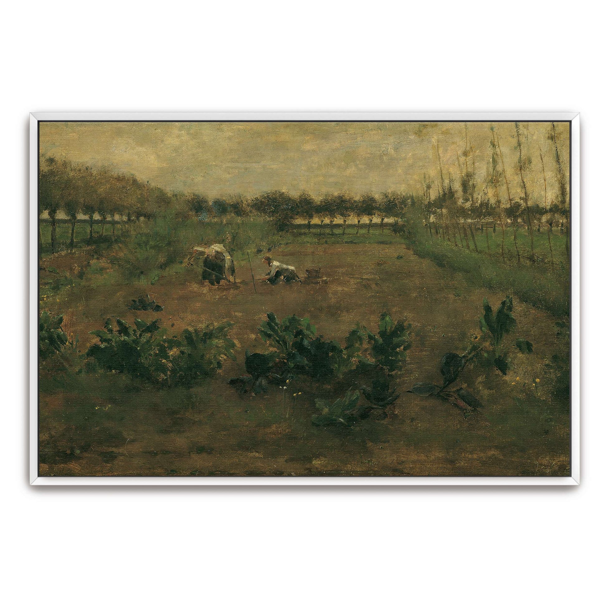 Two figures working in a field by Eugen Jettel