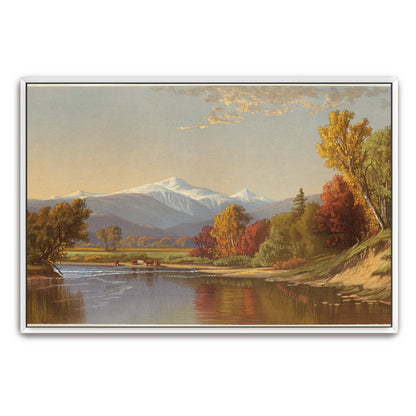 Autumn Landscape With Mountain And River By Alfred Thompson Bricher