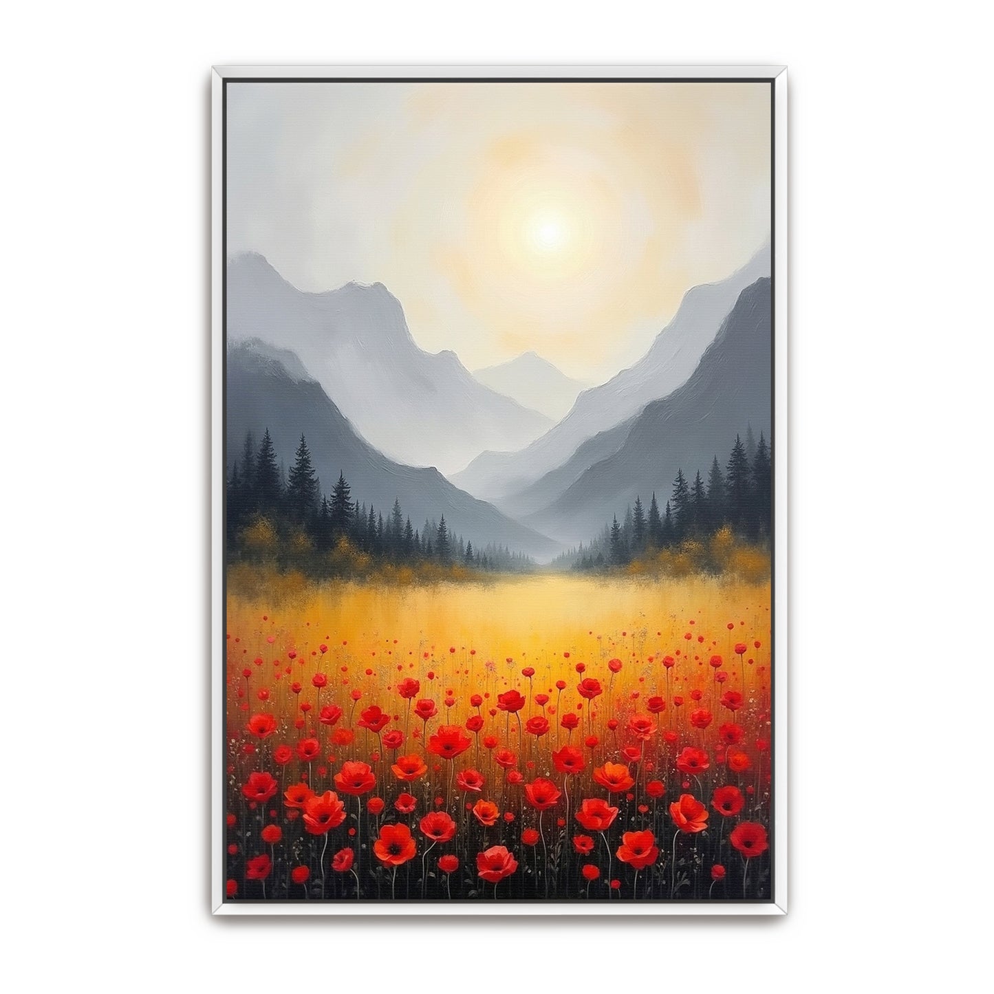 Poppies In A Mountain Valley By Yara Rabibzad