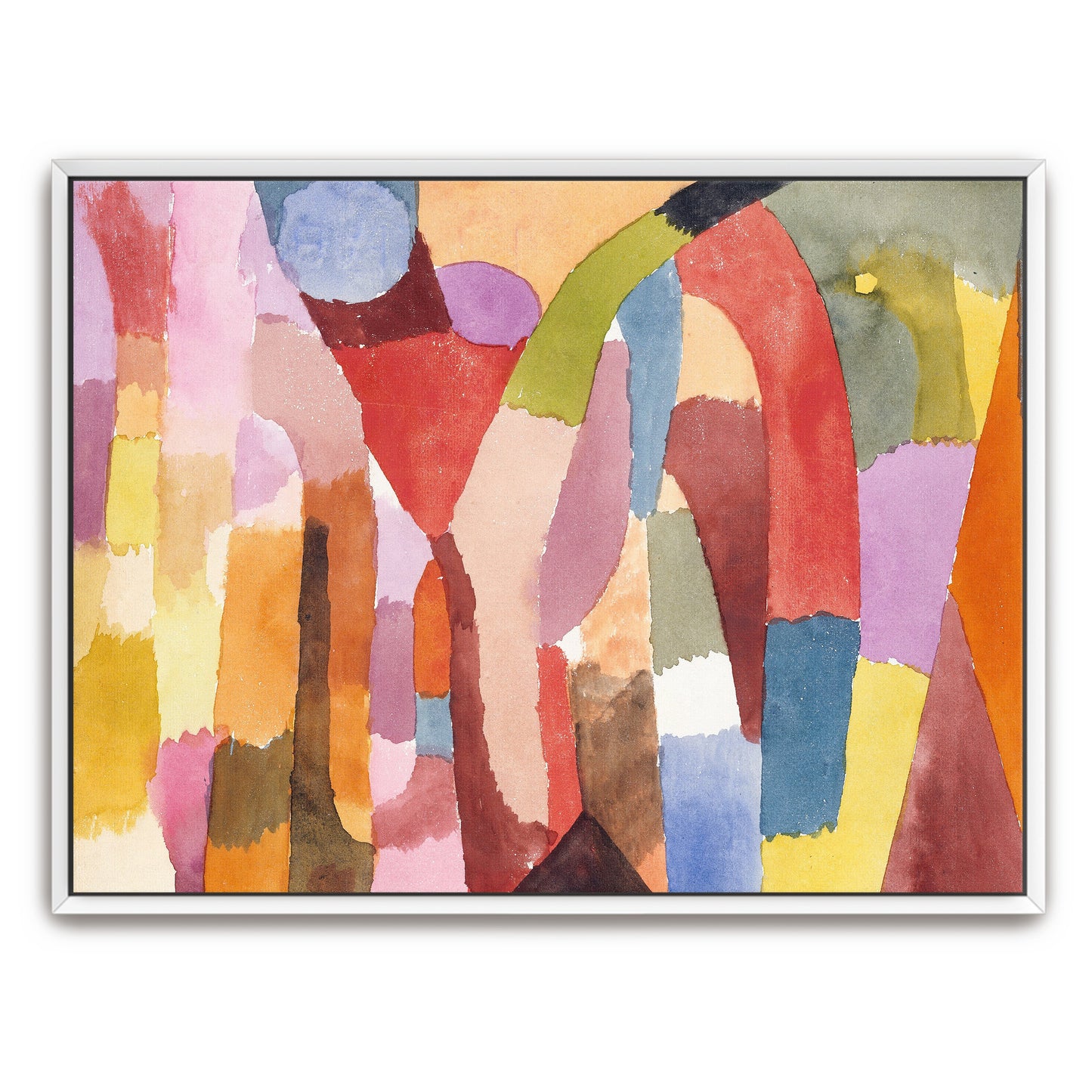 Abstract Composition With Geometric Shapes And Vibrant Colors By Paul Klee