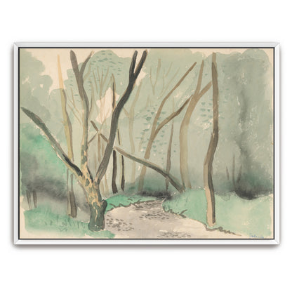 Forest Path, Light And Shadow, Watercolor Landscape By Mikuláš Galanda