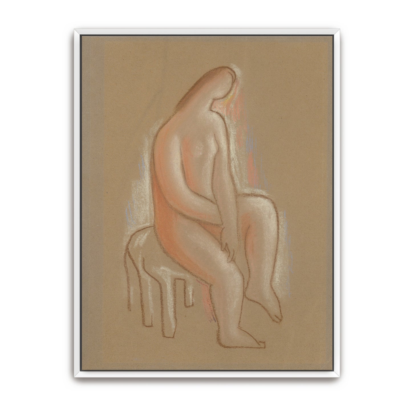 Seated Figure In Pastel Tones By Mikuláš Galanda