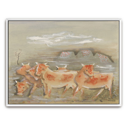 Herd Of Cows In A Landscape By Mikuláš Galanda