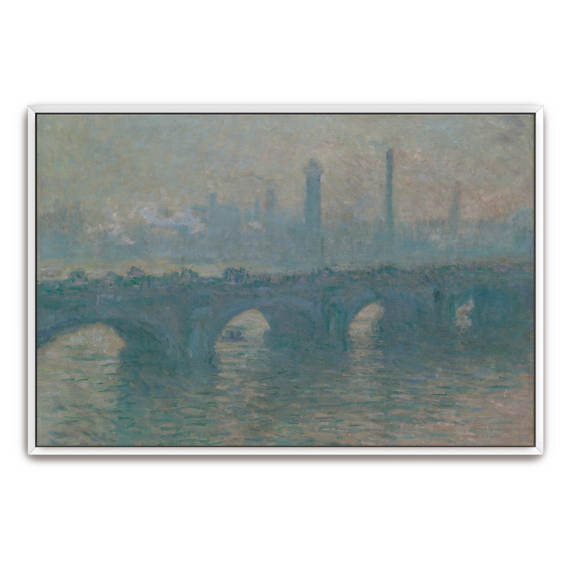 Bridge In Foggy Cityscape By Claude Monet