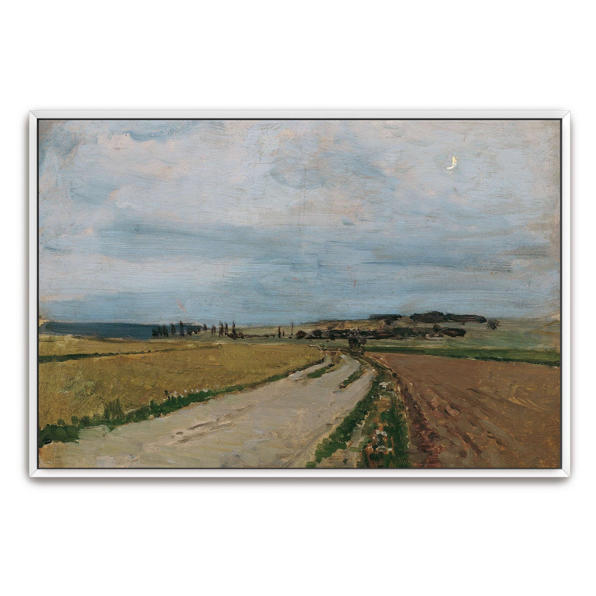 Country road, fields, and sky by Carl Moll