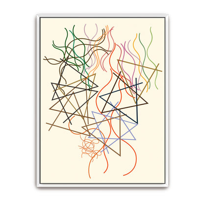 Abstract art with lines and triangles by Myriam Thyes
