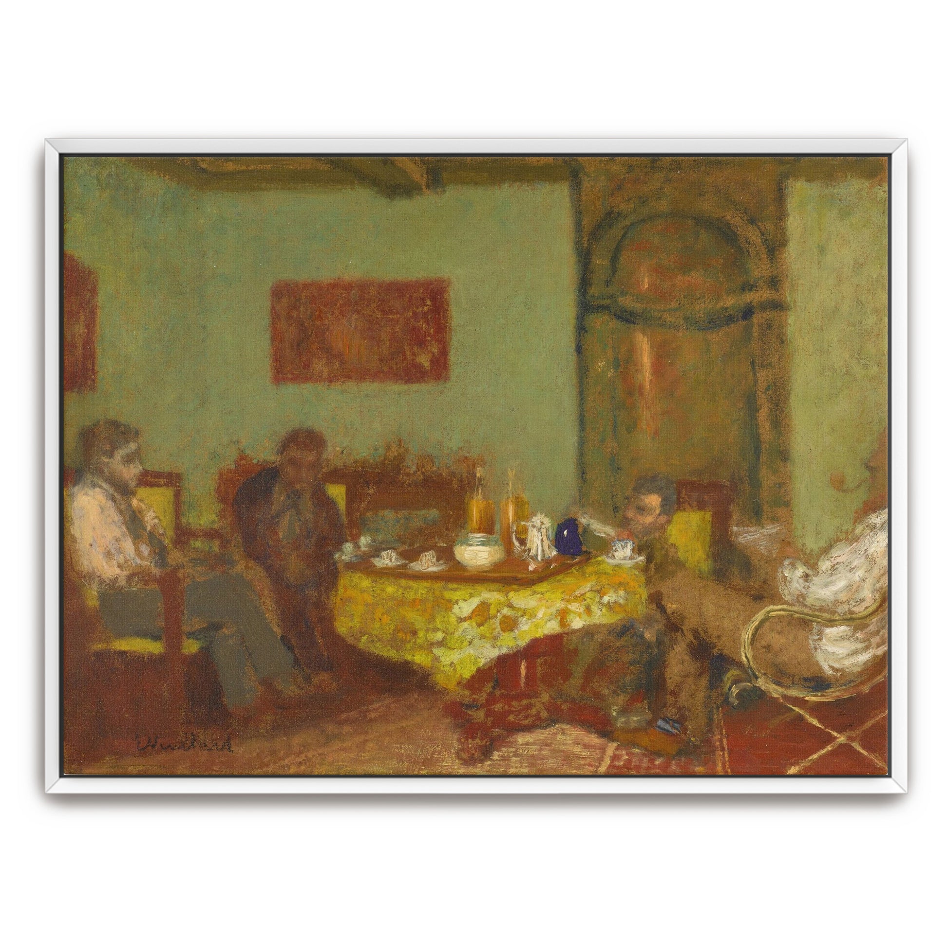 Conversation Interior Scene Green Room By Édouard Vuillard