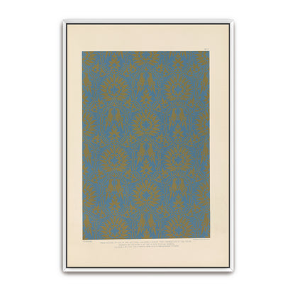 Italian Ornament Design Blue And Gold By Sydney Vacher