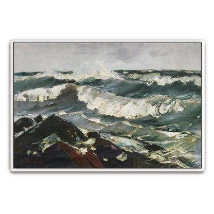 Stormy Sea With White Crested Waves By Karl Hagemeister