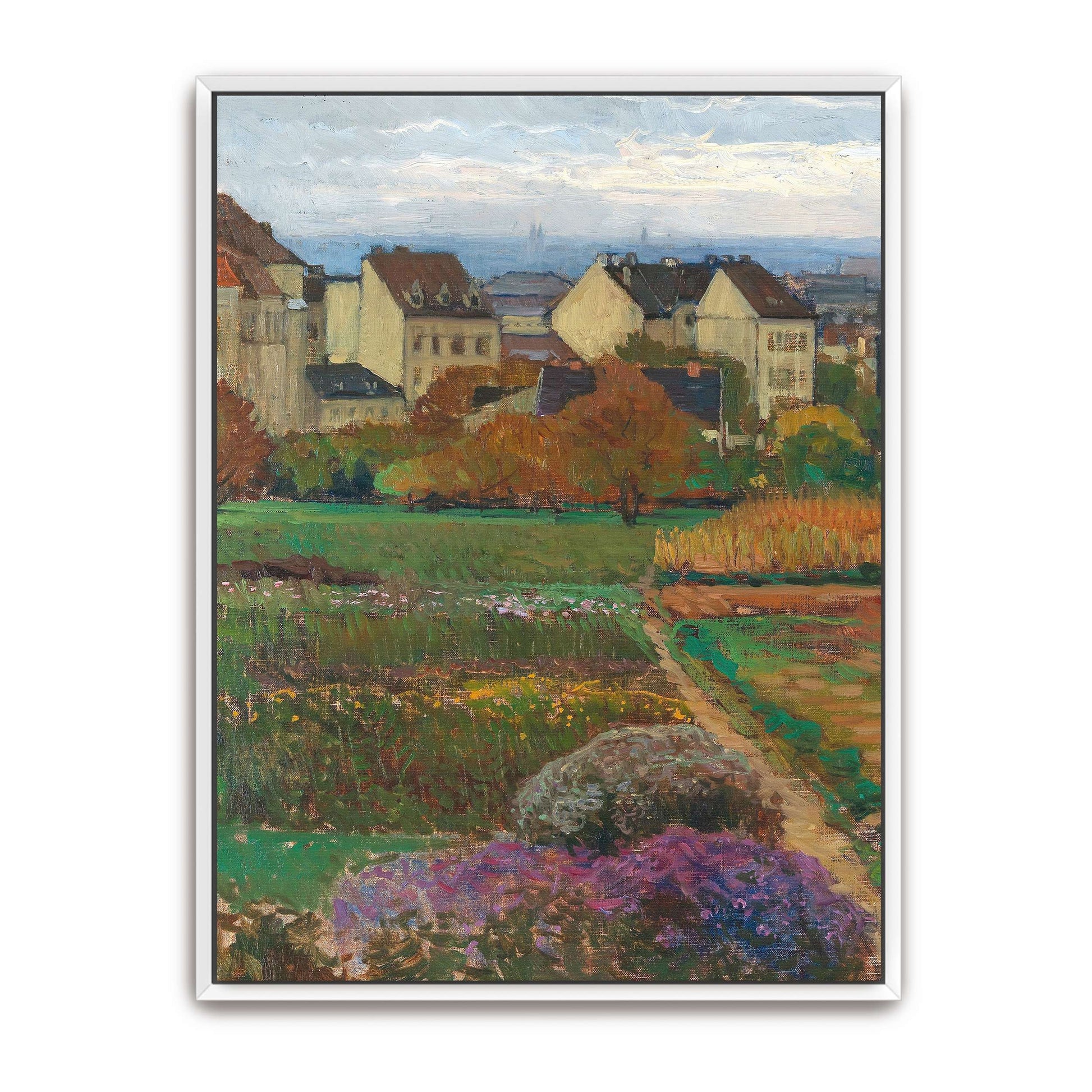 Vienna cityscape garden view by Carl Moll