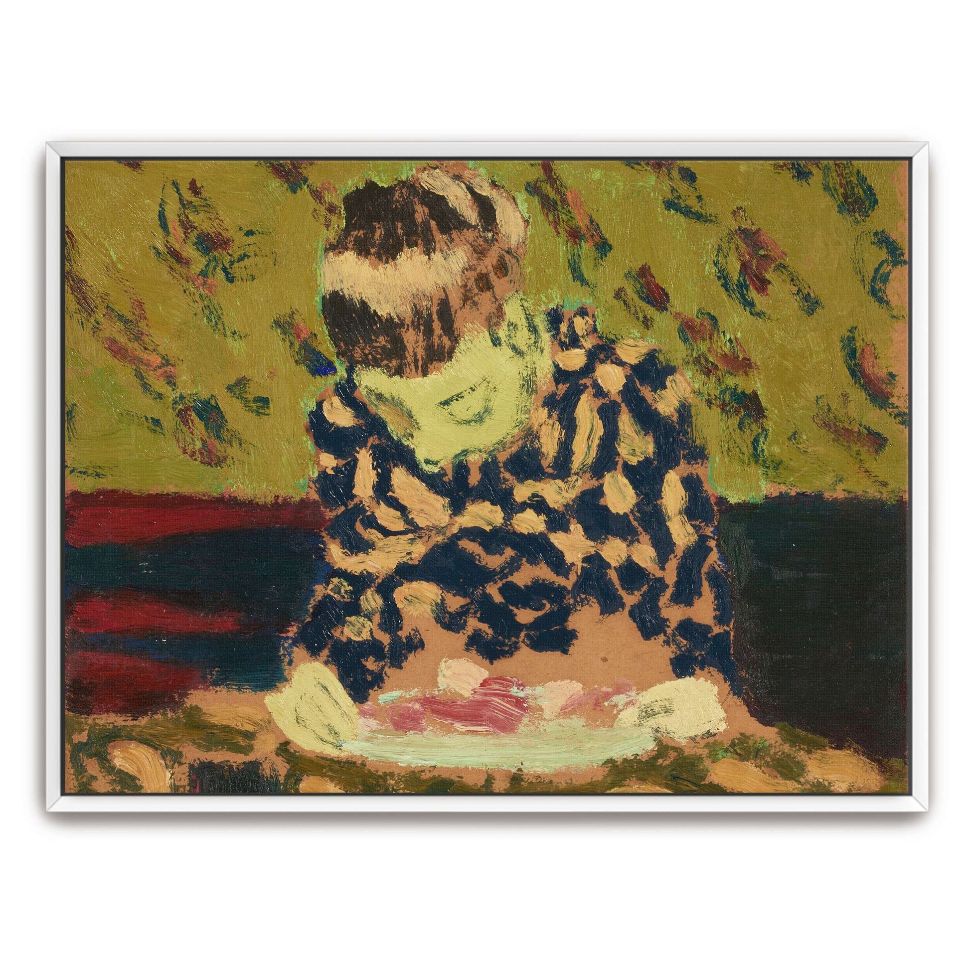 Woman seated at a table with a plate by Édouard Vuillard
