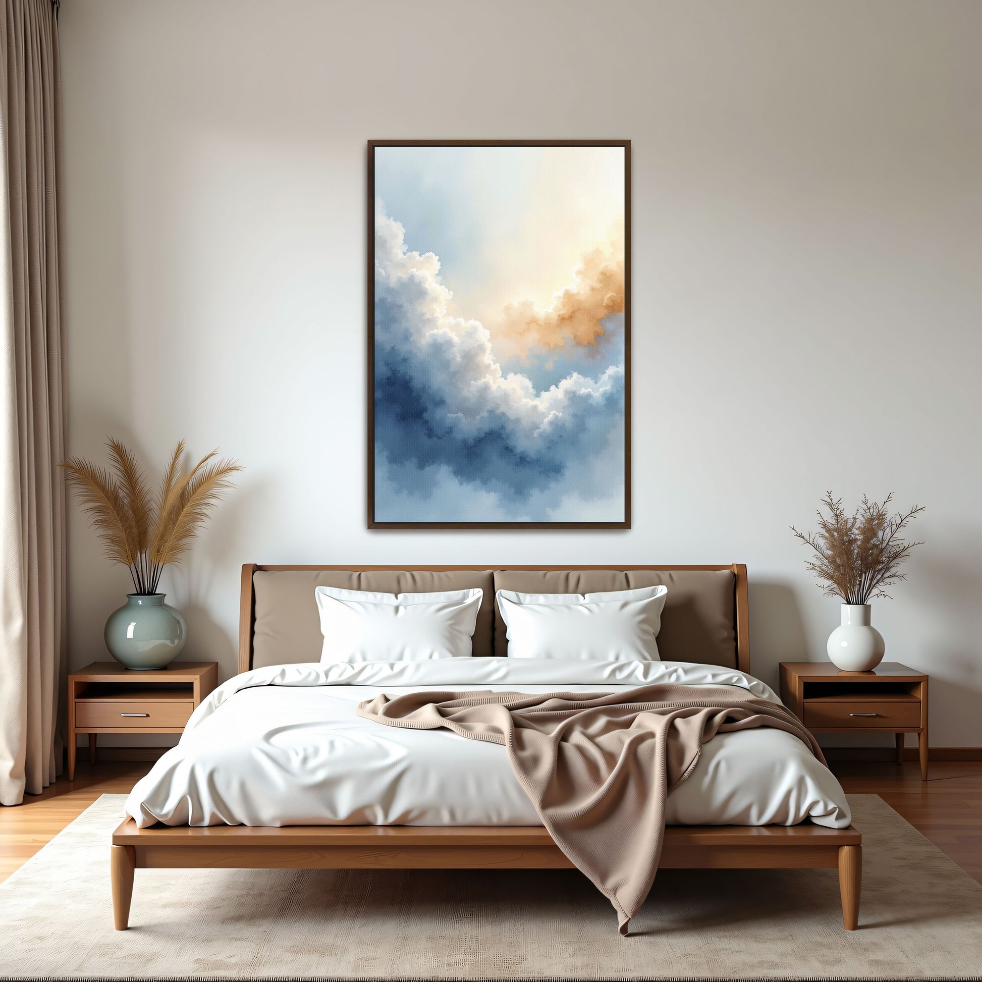 Abstract Watercolor Cloudscape By Yara Rabibzad