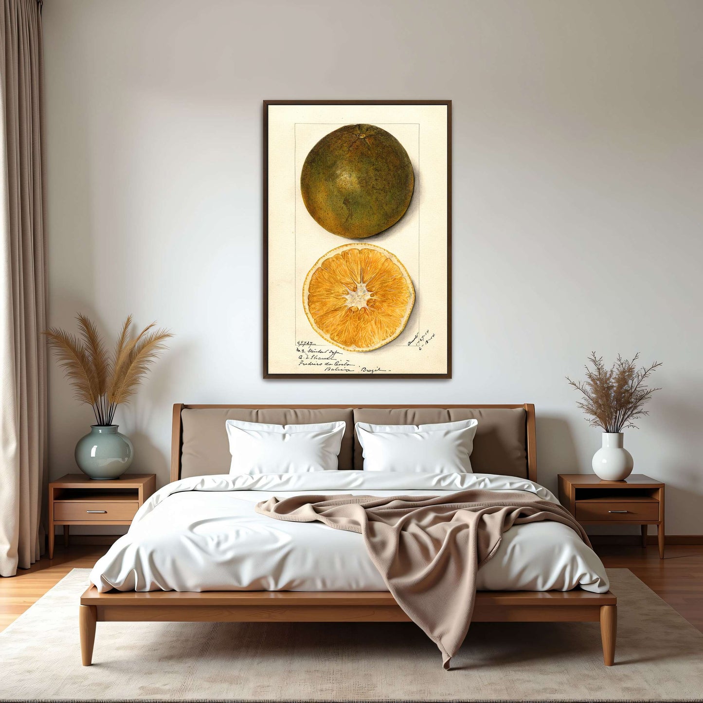 Orange fruit watercolor painting by Mary Daisy Arnold