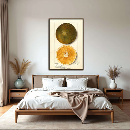 Orange fruit watercolor painting by Mary Daisy Arnold