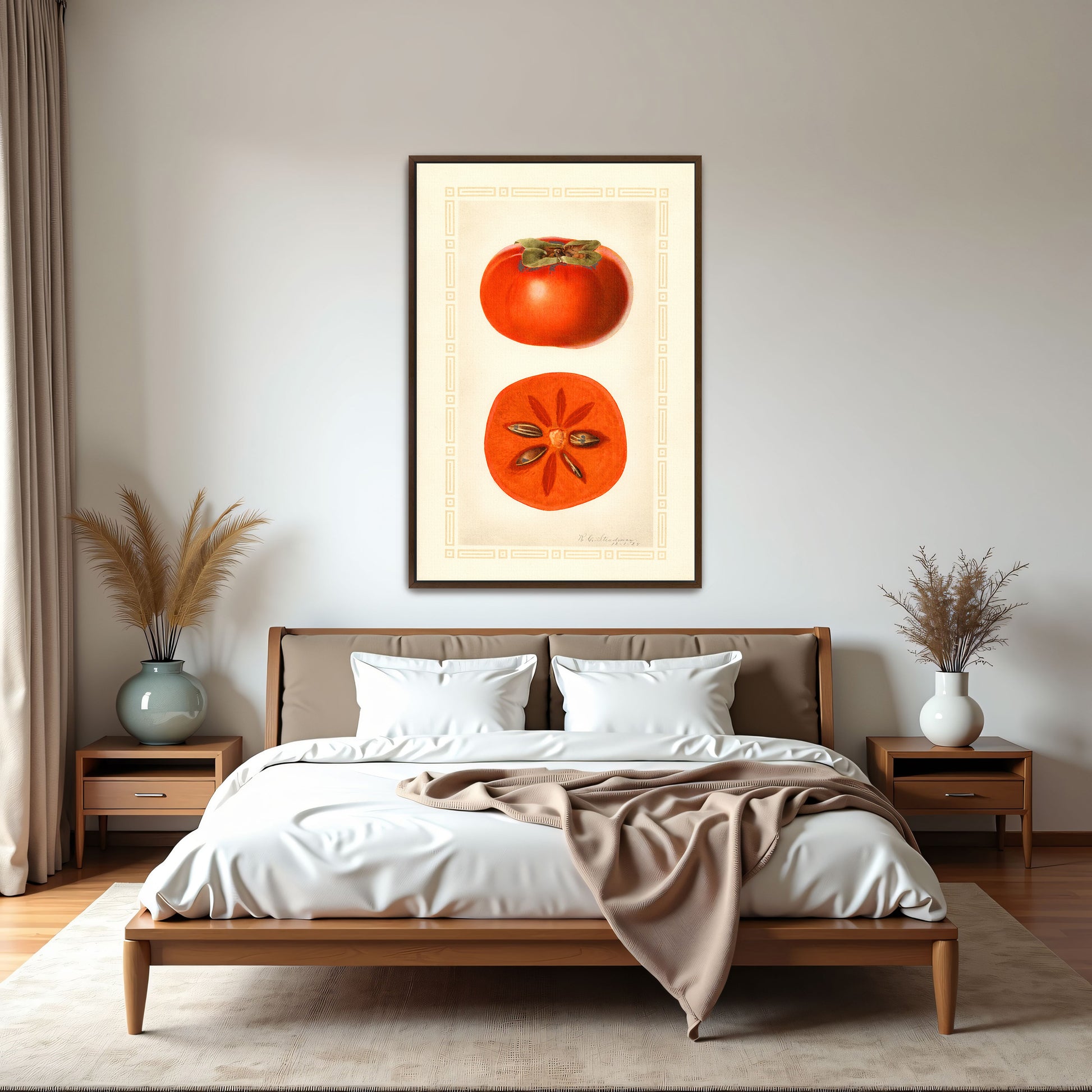 Diospyros Fuyu Persimmon Fruit Illustration By Royal Charles Steadman