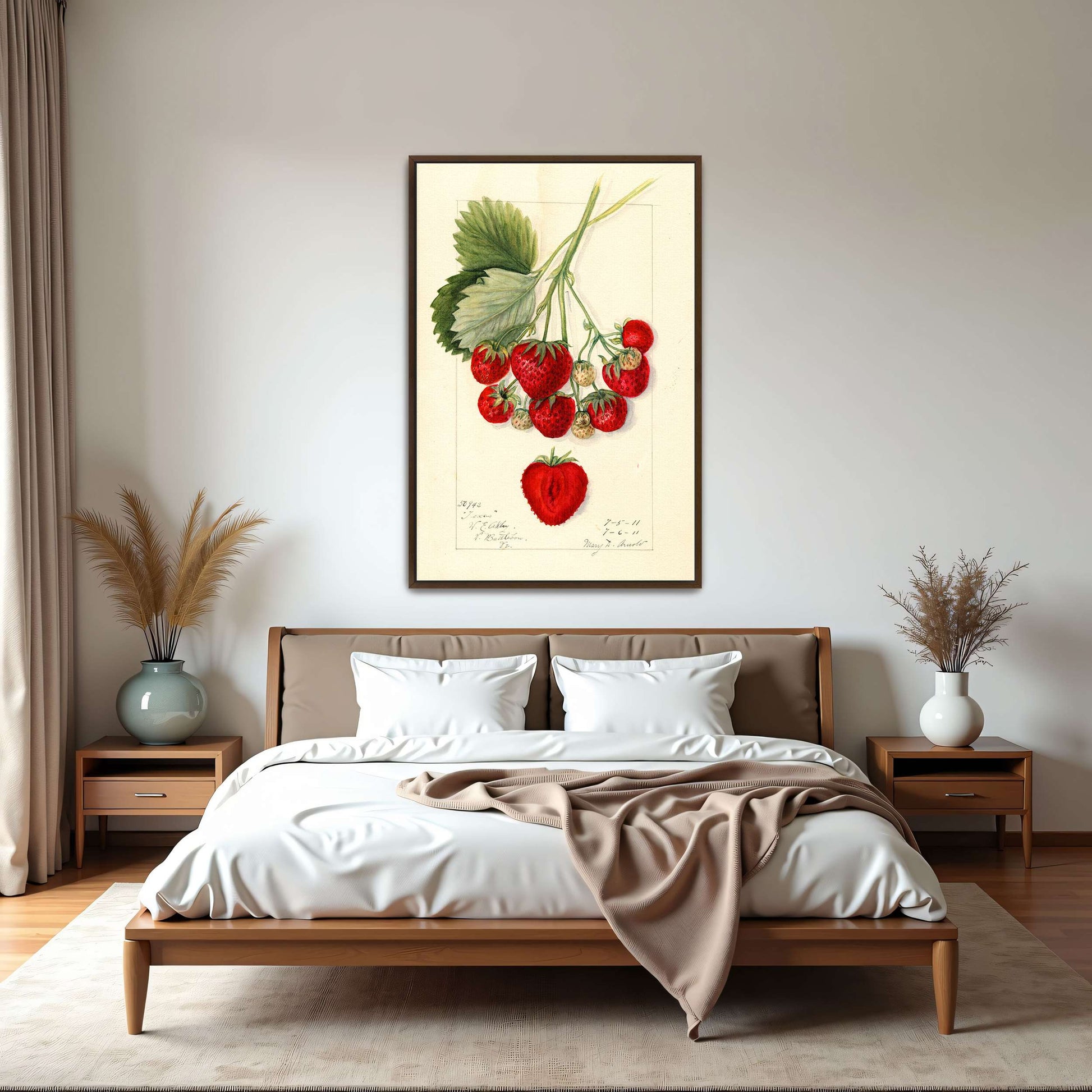 Watercolor painting of strawberries by Mary Daisy Arnold