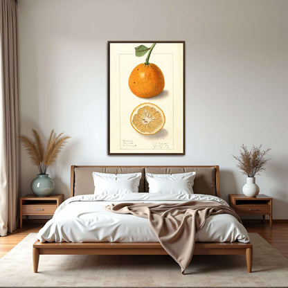Orange fruit botanical illustration by Ellen Isham Schutt