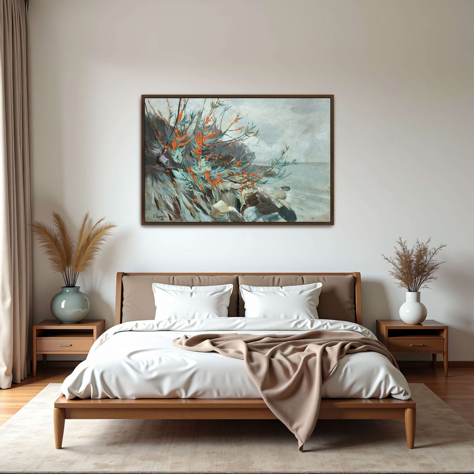 Seacoast with orange berries by Karl Hagemeister