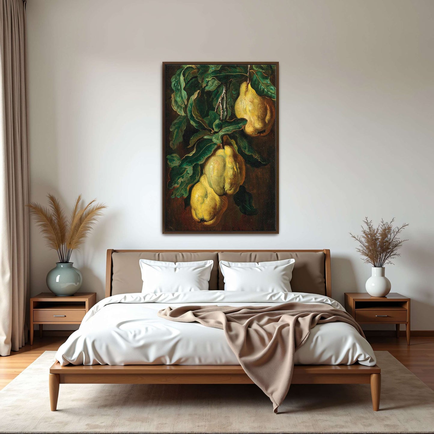 Still life painting of quinces by Ludwig Adam Kunz