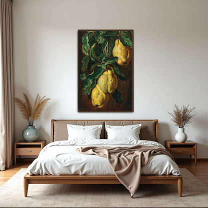 Still life painting of quinces by Ludwig Adam Kunz