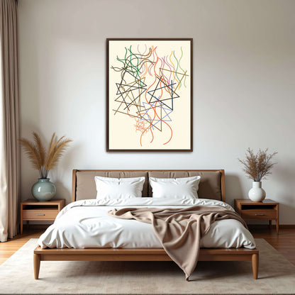 Abstract art with lines and triangles by Myriam Thyes