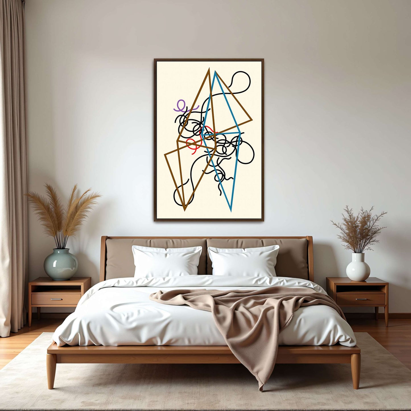 Abstract art with geometric shapes and lines by Myriam Thyes