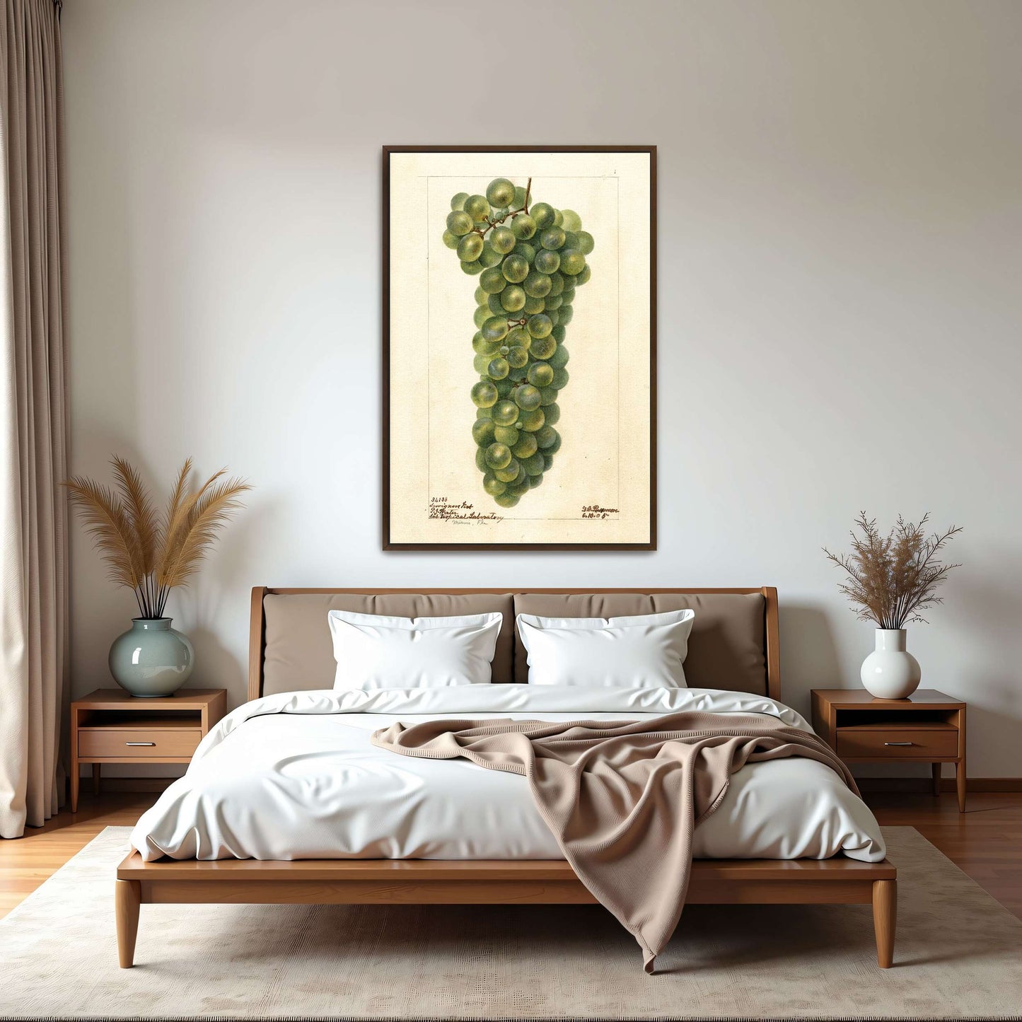 Green grape cluster watercolor by Deborah Griscom Passmore
