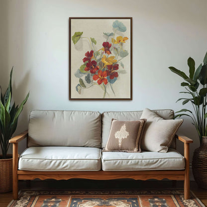 Watercolor painting of nasturtiums by Deborah Griscom Passmore