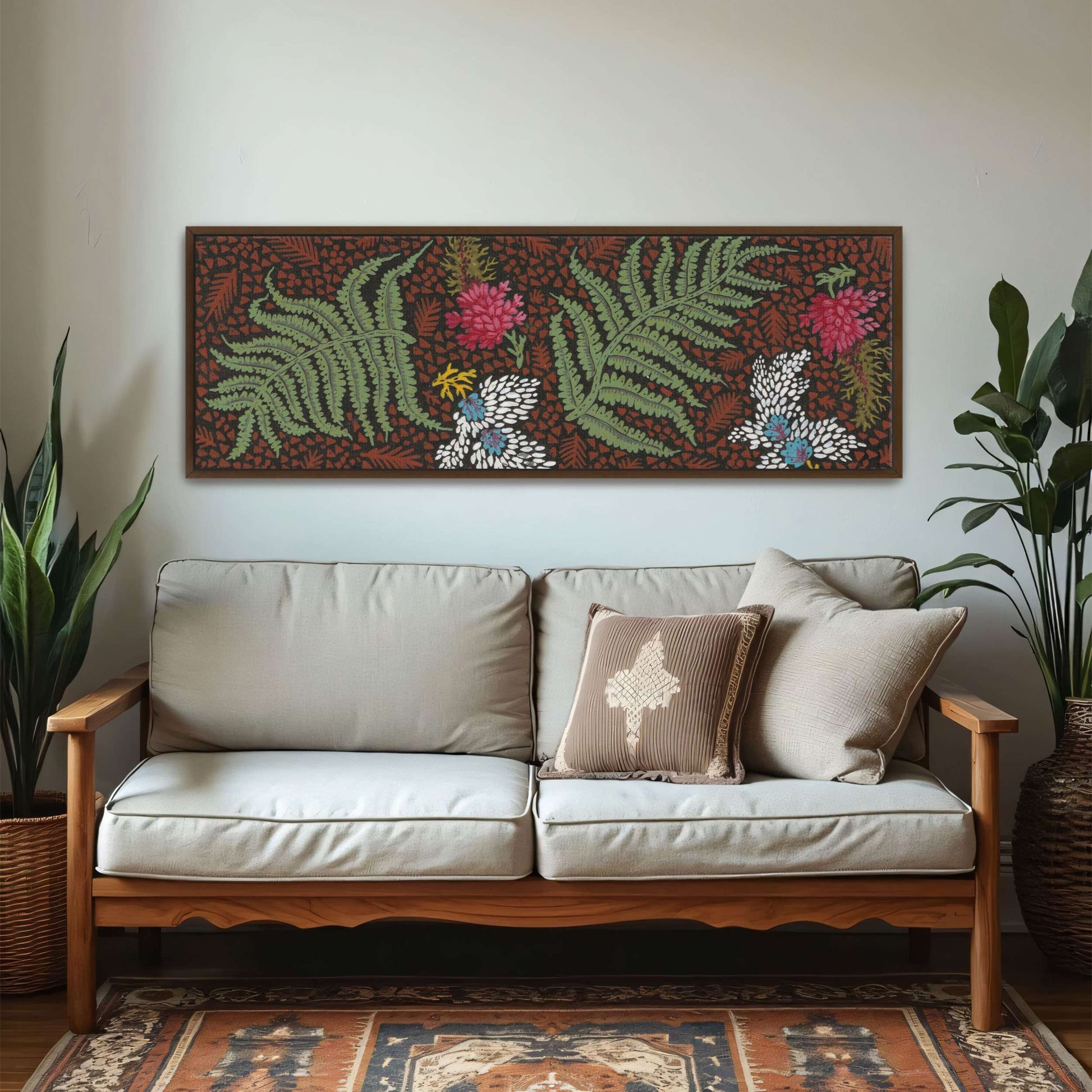 Fern and flower textile design by Yara Rabibzad