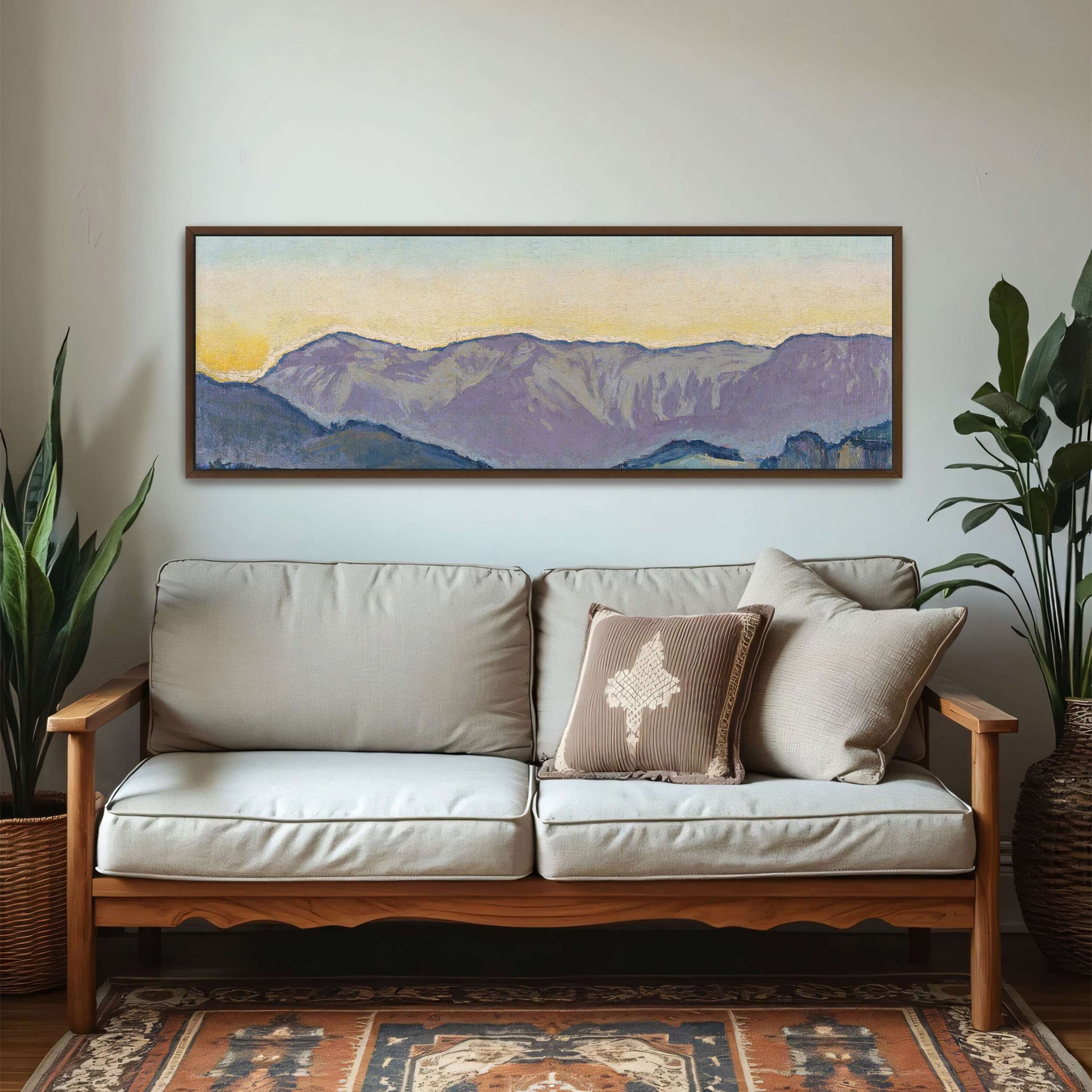 Mountain landscape at sunset by Koloman Moser