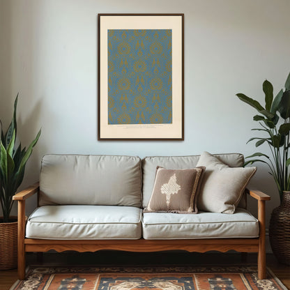 Italian Ornament Design Blue And Gold By Sydney Vacher