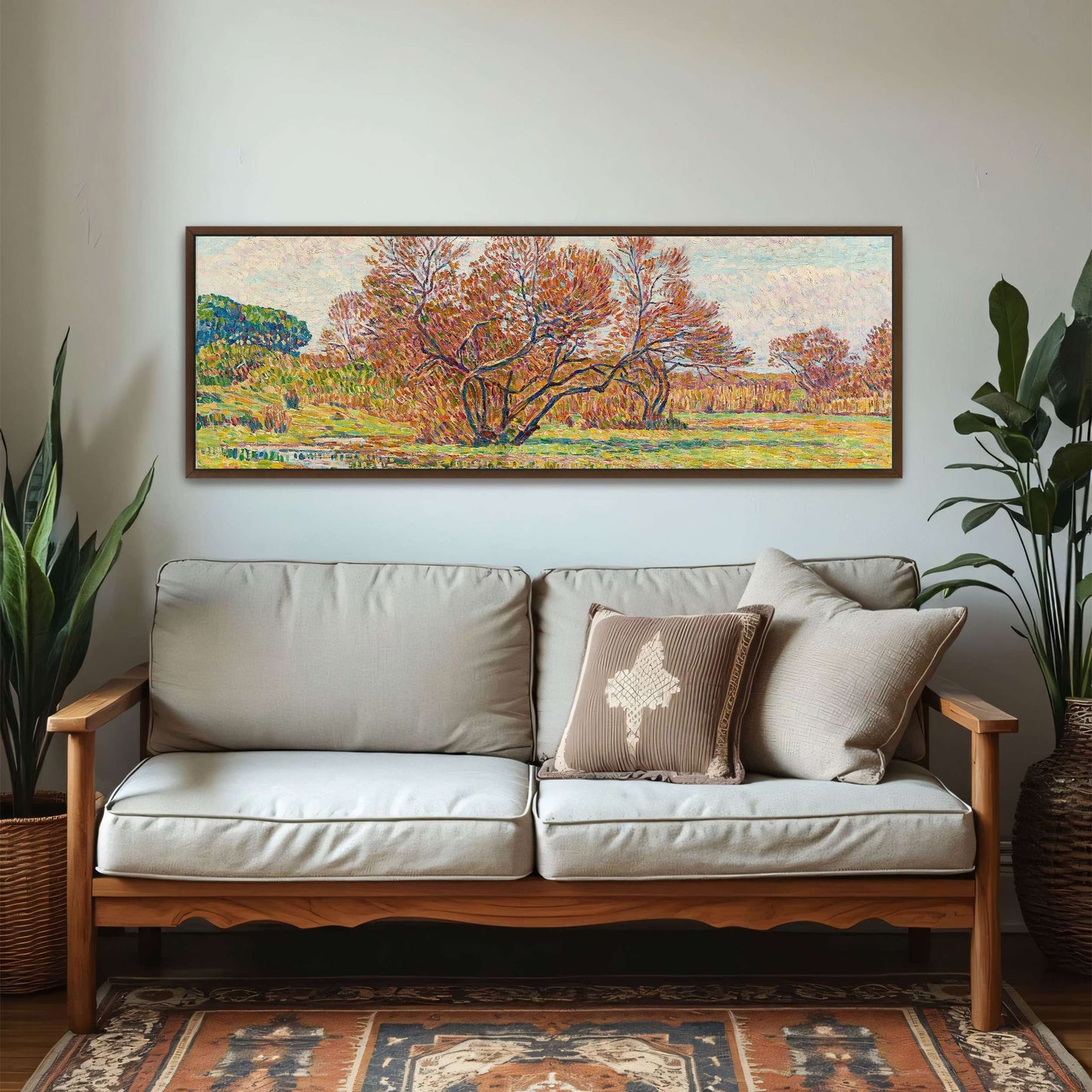 Autumn landscape with trees and river by Paul Baum