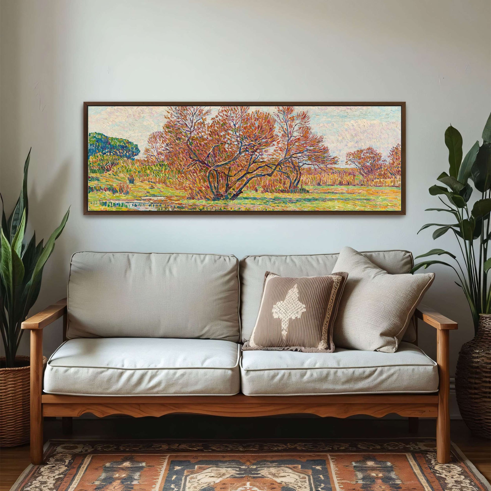 Autumn landscape with trees and river by Paul Baum
