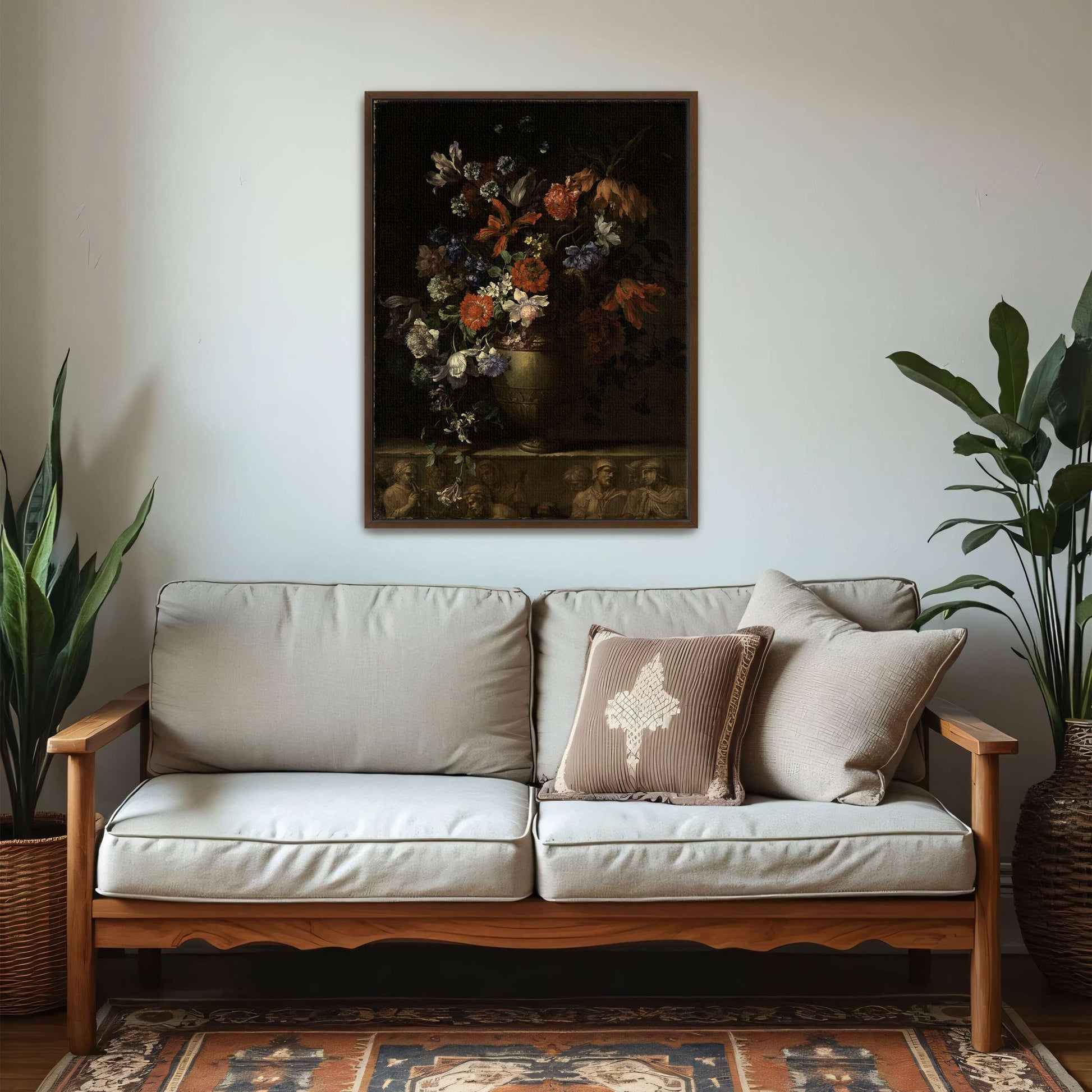 Vase of Flowers with Still Life by Jean-Baptiste Monnoyer