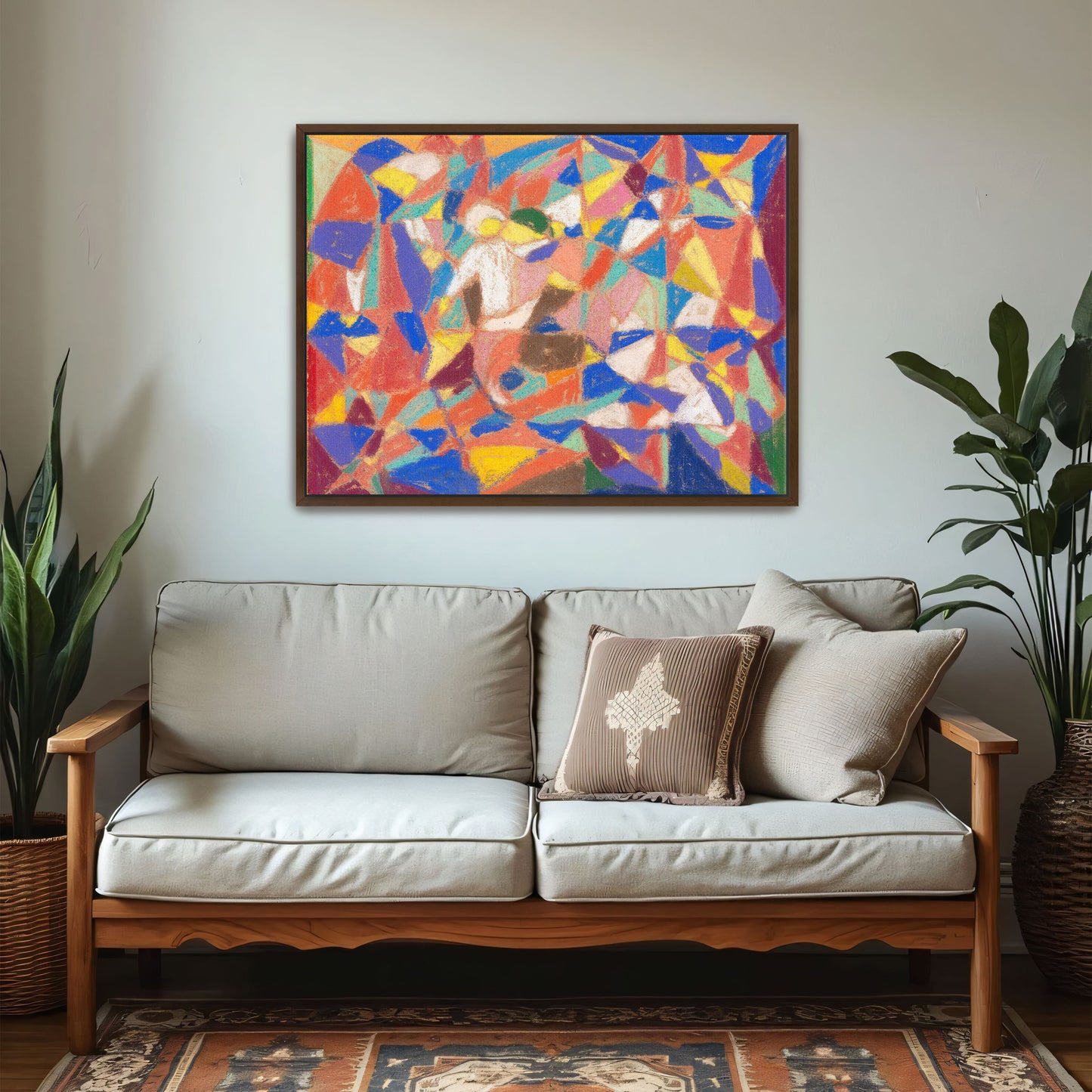 Geometric Abstract Composition Colorful Shapes By Adolf Hölzel