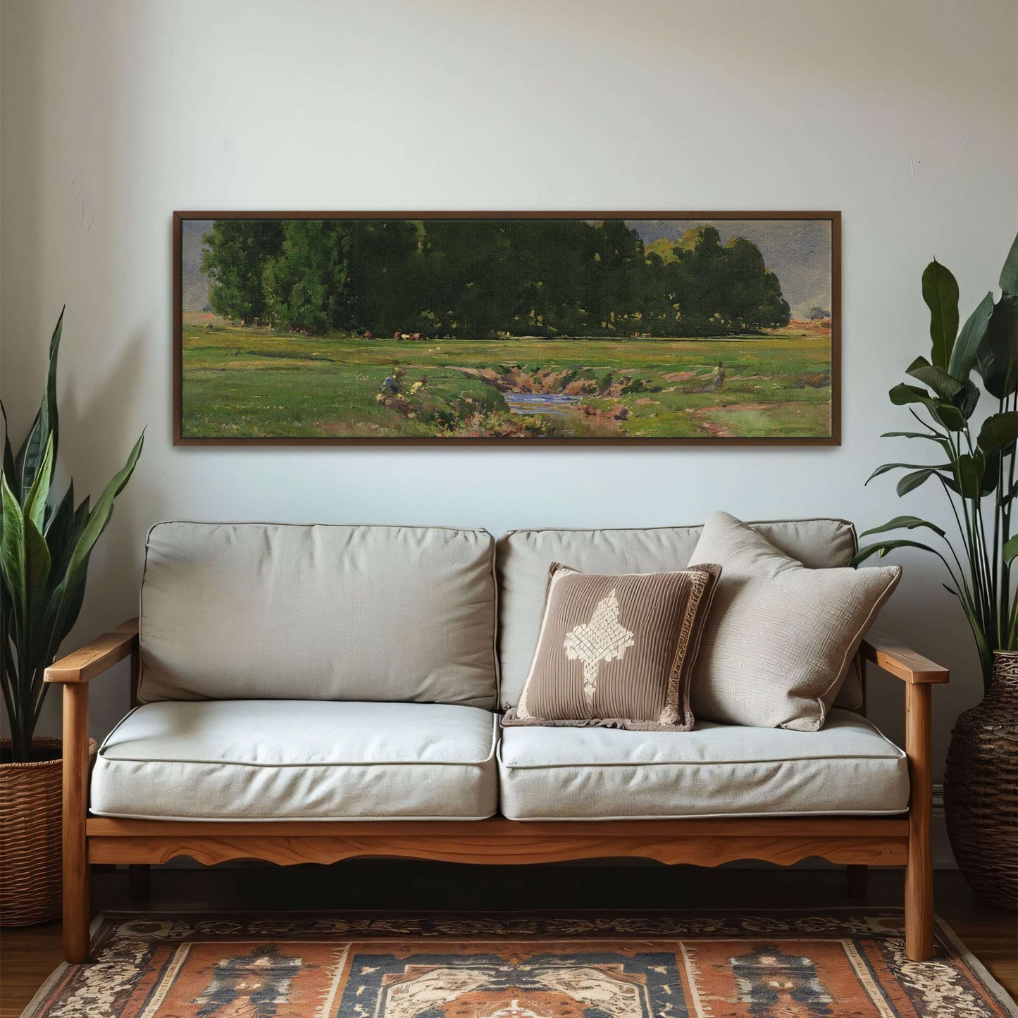 Stream flows through green field by William Henry Holmes