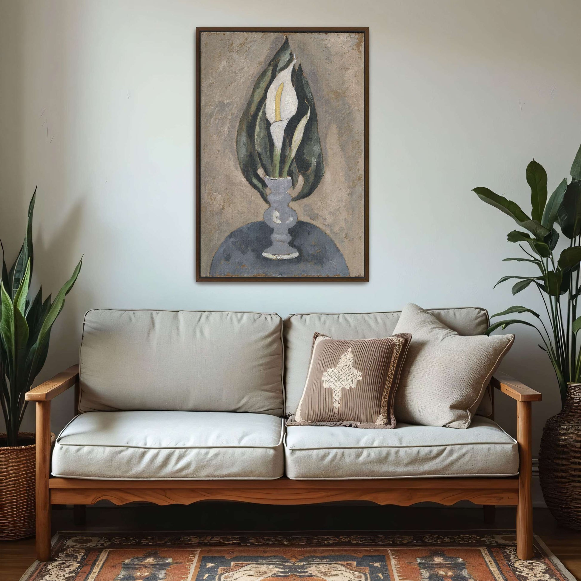 White Calla Lily in Vase by Marsden Hartley