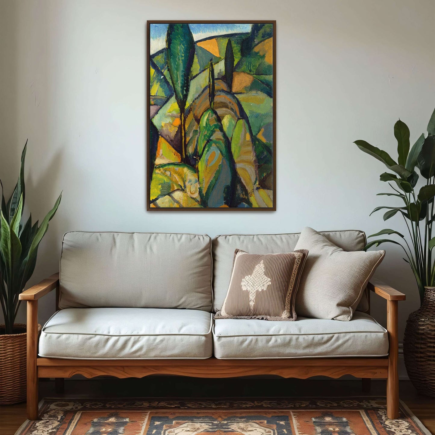 Abstract landscape with trees by Charles H. Walther