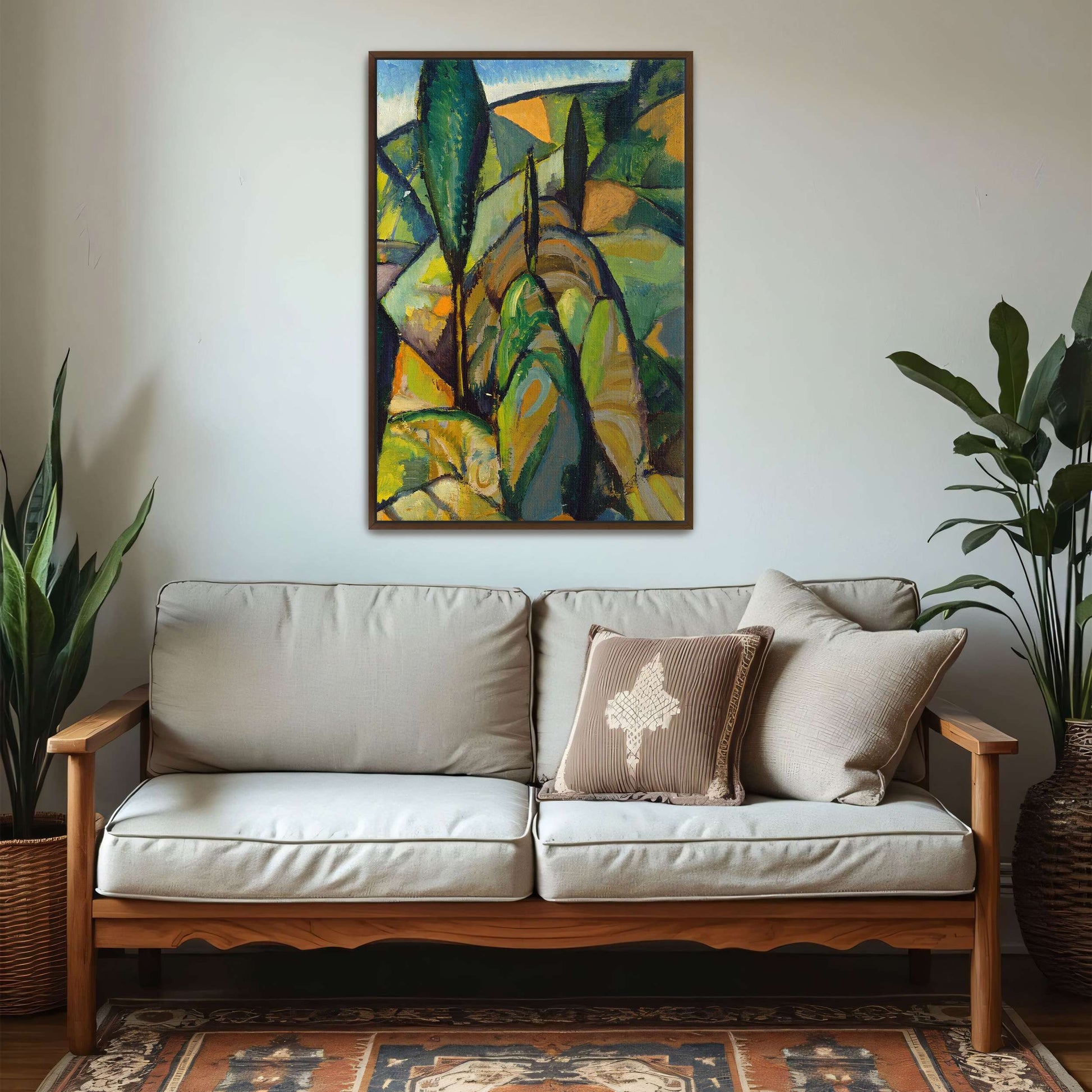 Abstract landscape with trees by Charles H. Walther