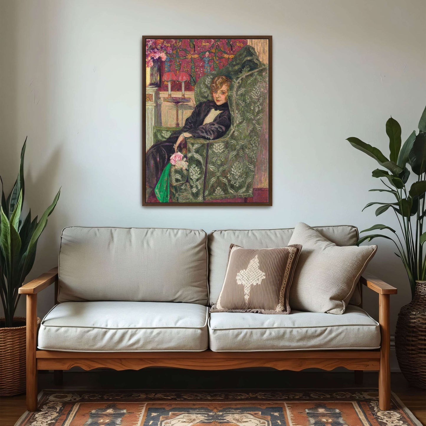 Woman in a green armchair by Édouard Vuillard