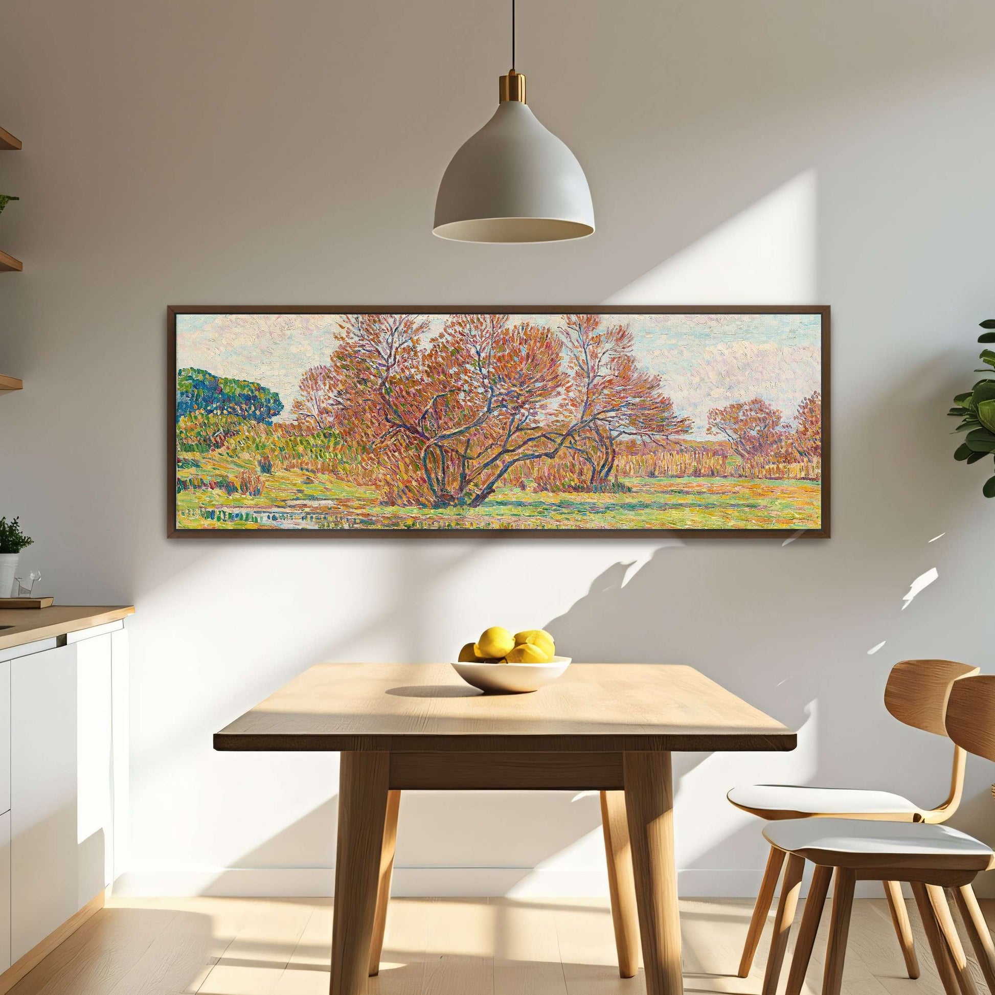 Autumn landscape with trees and river by Paul Baum