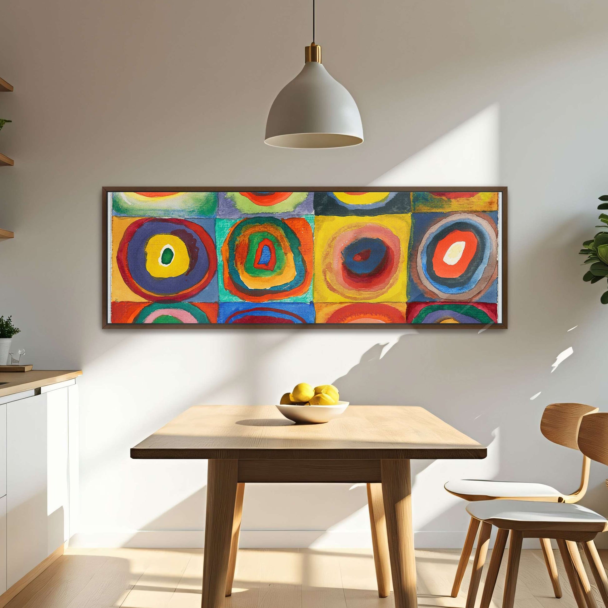 Abstract painting with concentric circles by Wassily Kandinsky