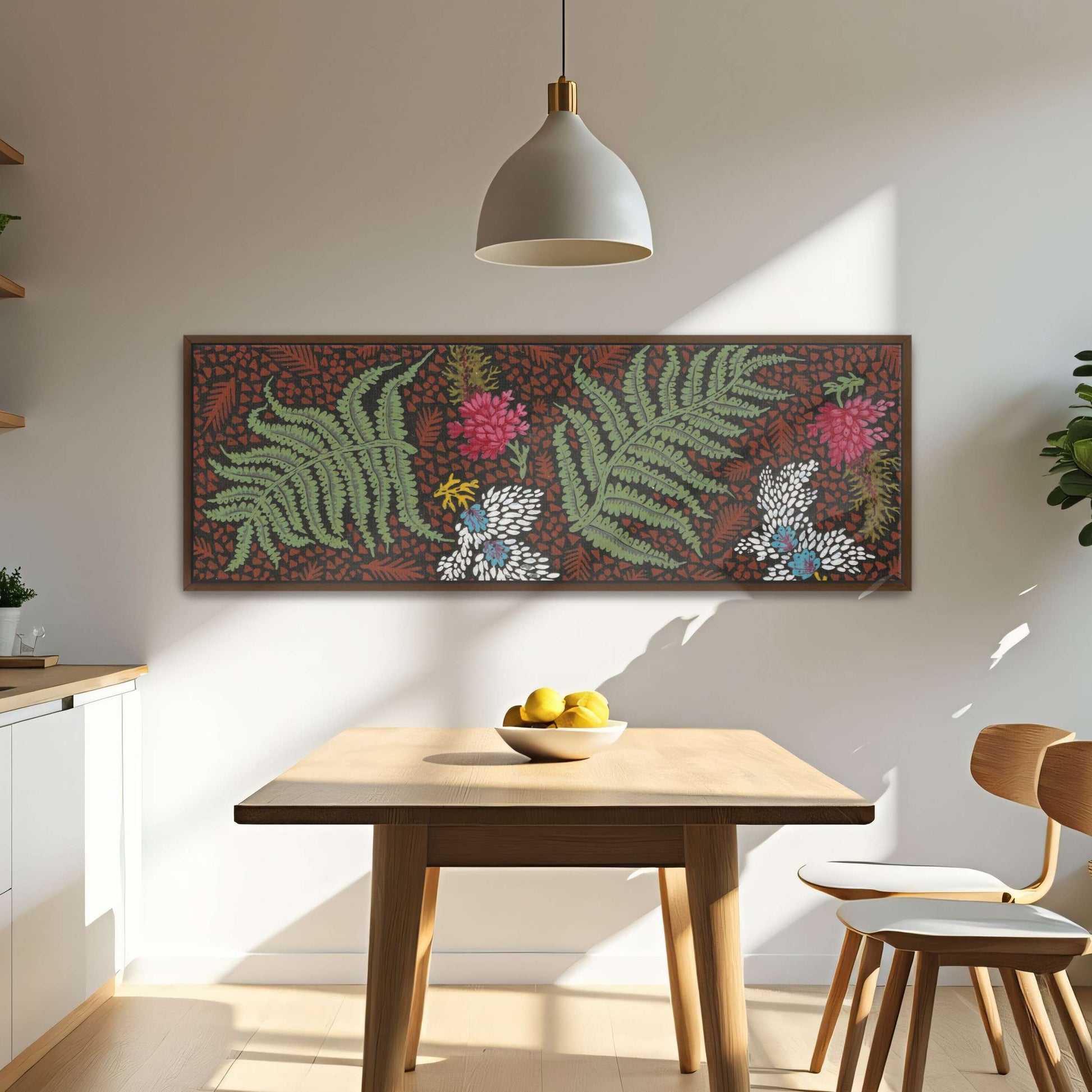 Fern and flower textile design by Yara Rabibzad