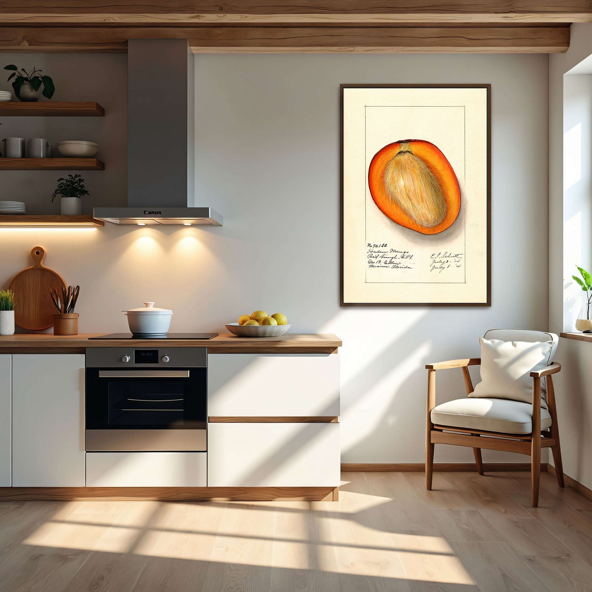 Haden Mango cross-section by Ellen Isham Schutt