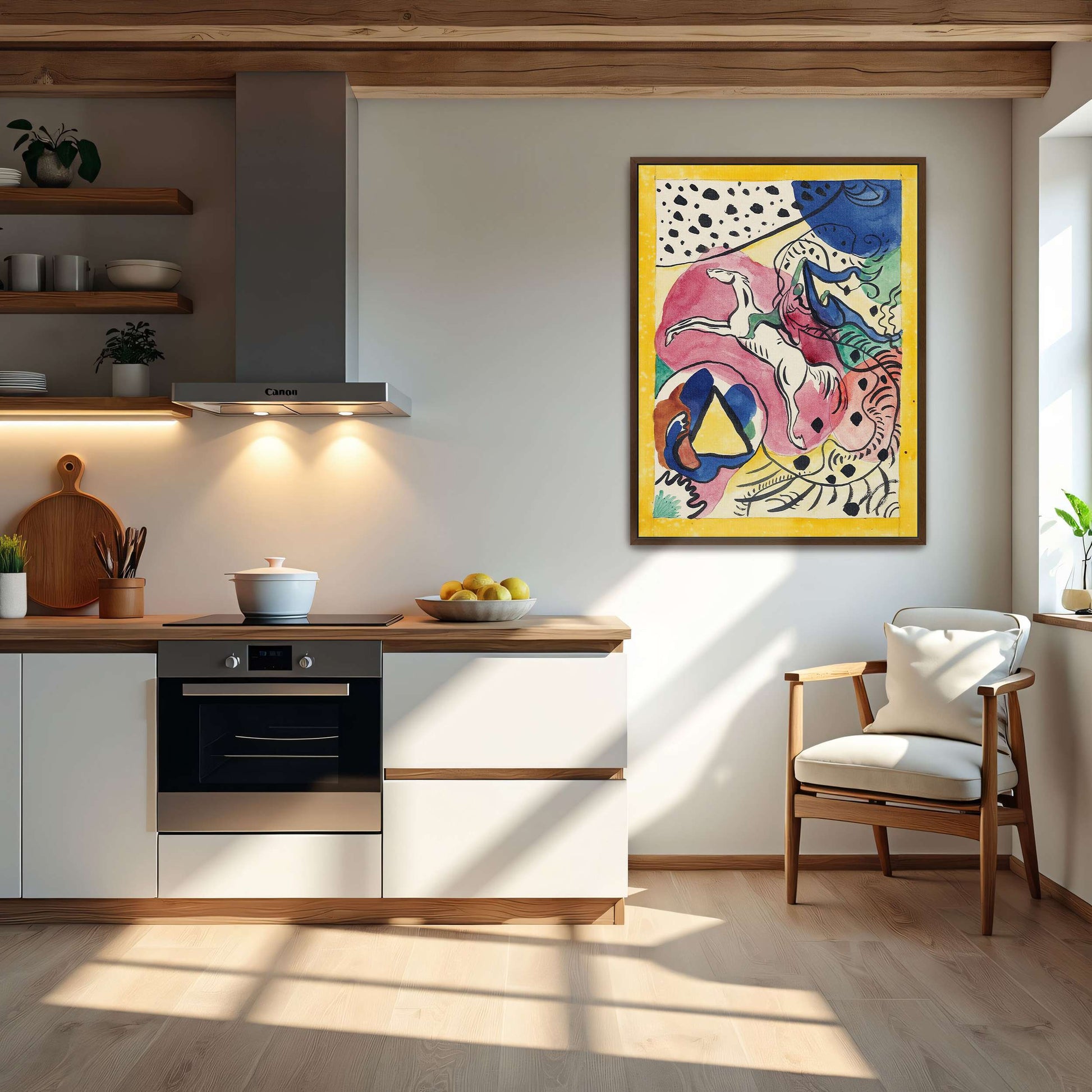 Abstract painting with a horse by Wassily Kandinsky
