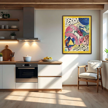 Abstract painting with a horse by Wassily Kandinsky