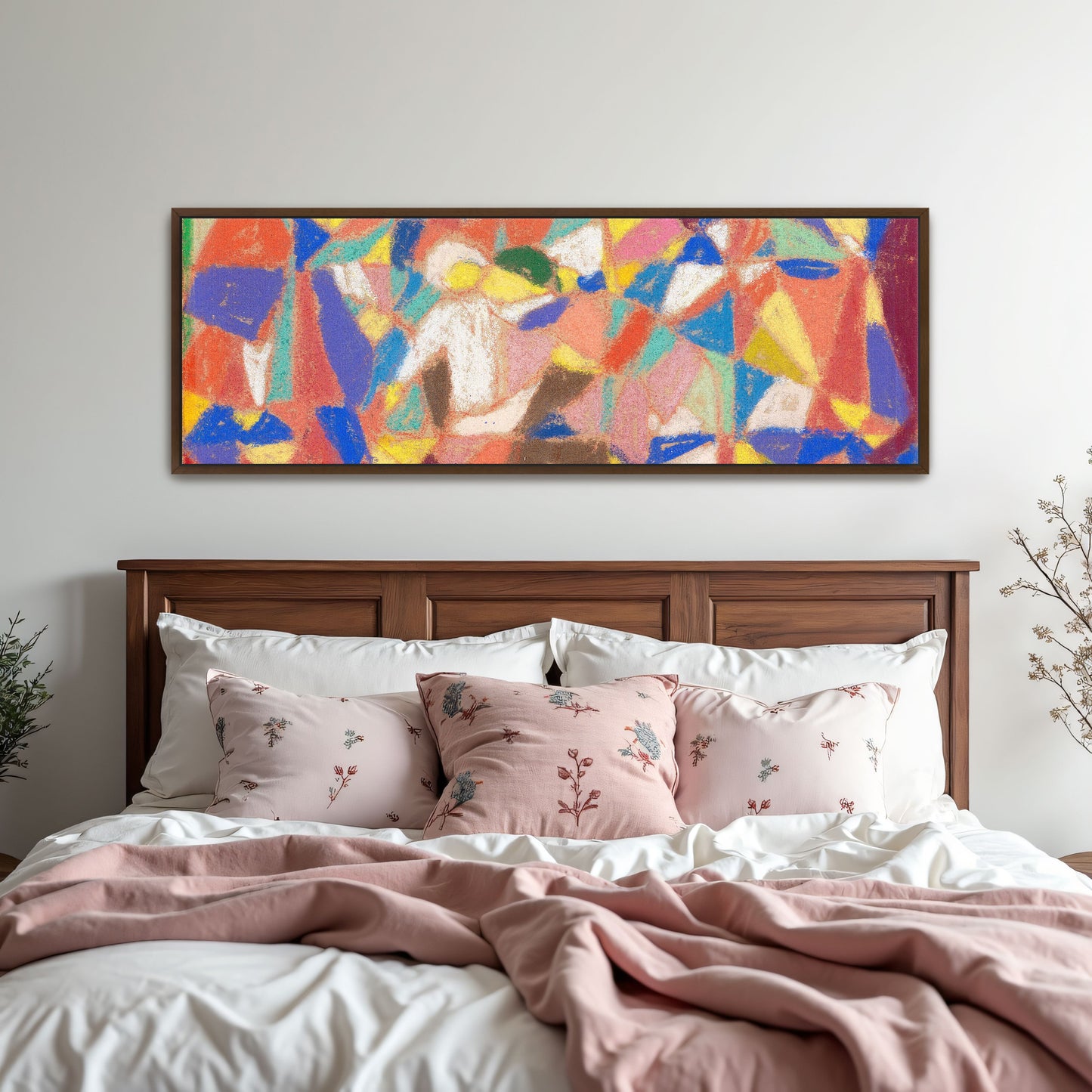 Abstract colorful art with geometric shapes by Adolf Hölzel