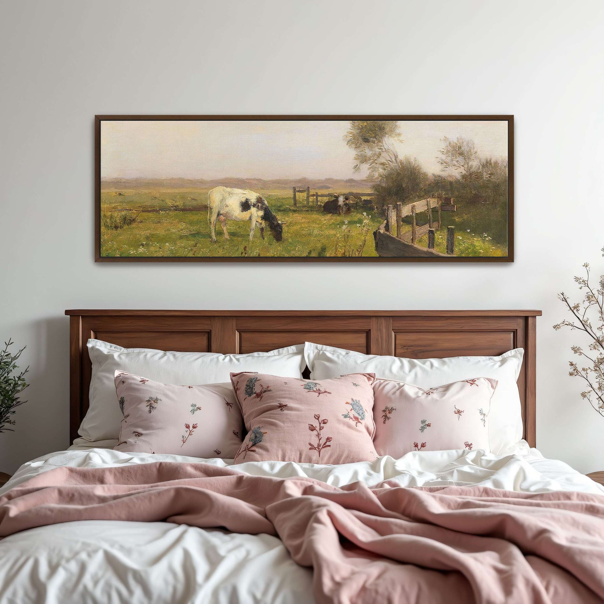 rural landscape with cows grazing in a field by Eugen Jettel