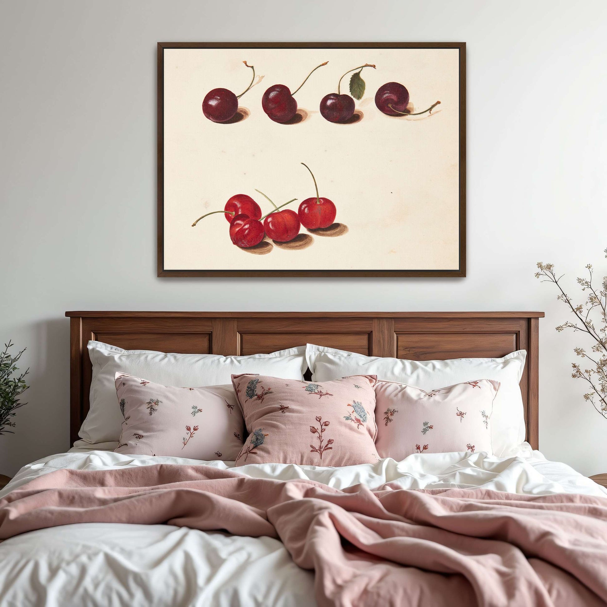Cherries still life painting by Johanna Fosie