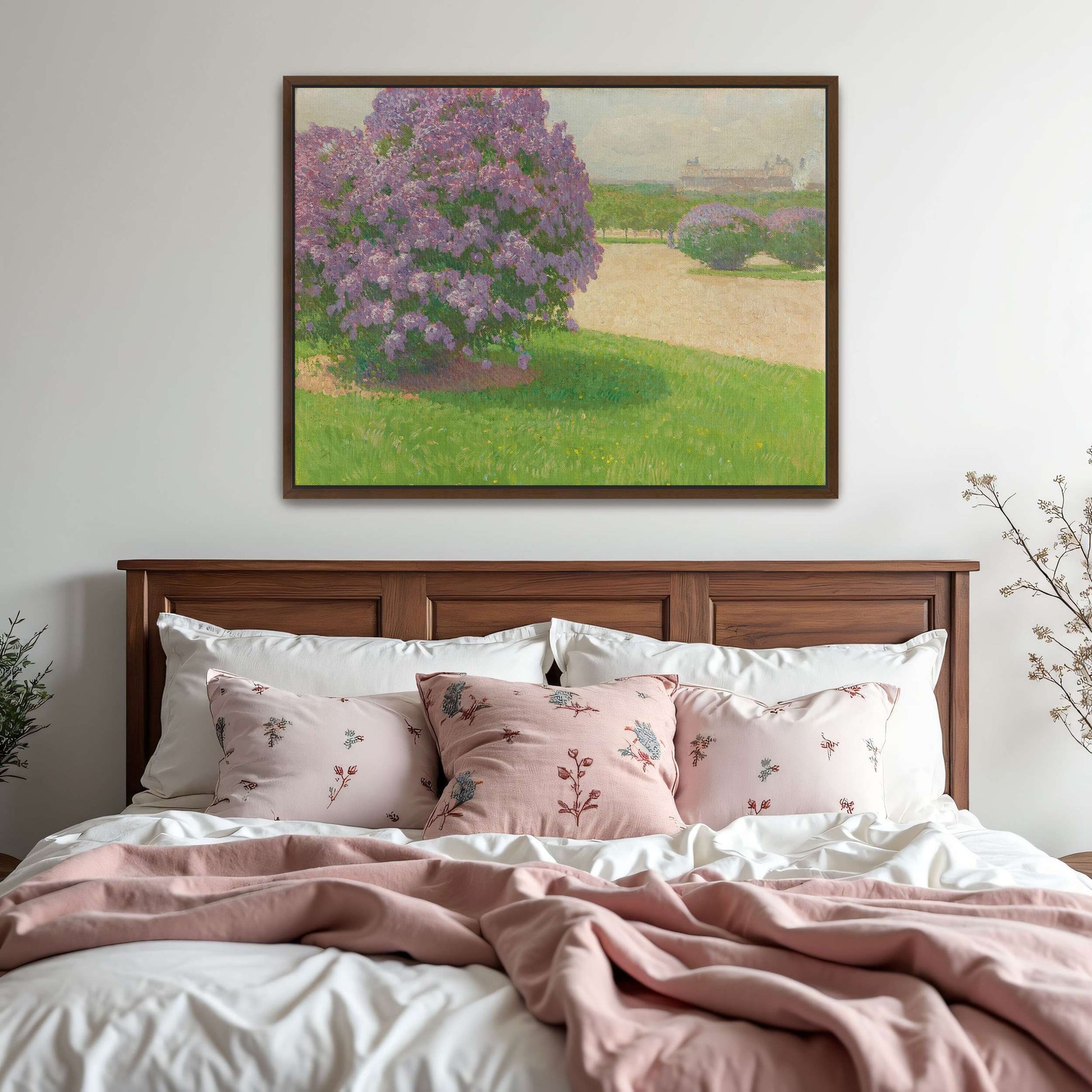 Lilac bushes in park by Carl Moll